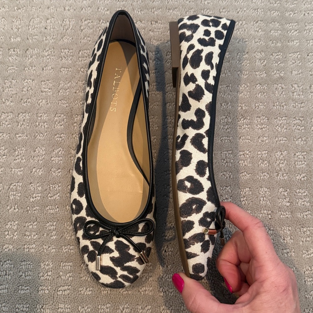 Talbots Animal Print Ballet Flats 7.5 - Picture 2 of 4